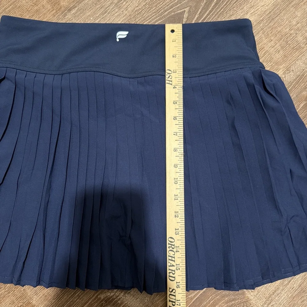 New Fabletics Skort L Womens Blue Hot Shot Pleated Lined Mini Athletic